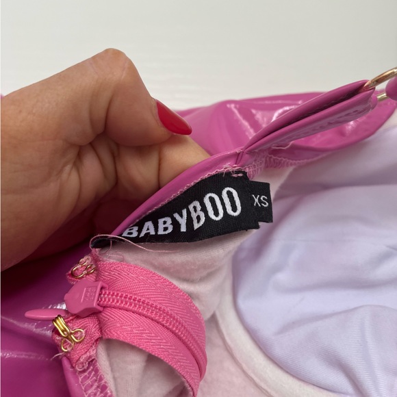 Baby Boo Addison Pink Latex Dress - Picture 6 of 7